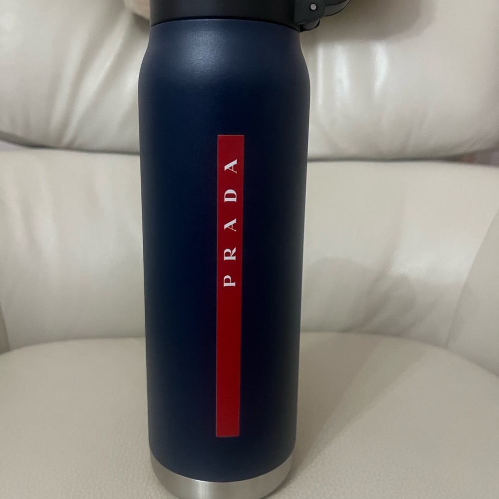 Prada Navy and Red Insulated Bottle